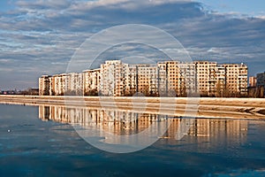 Blocks of flats with reflection in Lacul Morii