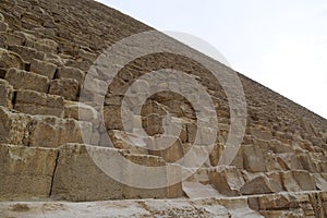 Blocks of Great Pyramid of Giza, Egypt