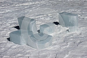 Blocks of ice