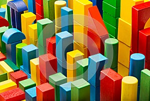 Blocks Toy Abstract Background, Organized Building Bricks, Kid C