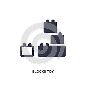 blocks toy icon on white background. Simple element illustration from toys concept
