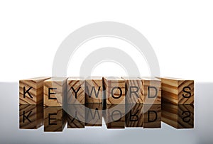 Blocks with word KEYWORDS on background