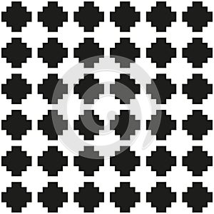 Blocky, monochrome pattern with squares. Vector illustration. EPS 10.