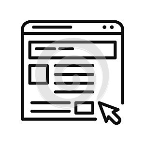 Blog Article Icon Black And White Illustration