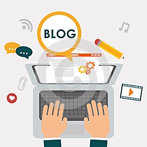 Blog, blogging and blogglers theme