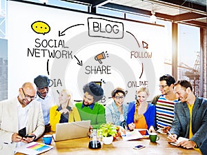 Blog Blogging Comunication Connect Data Social Concept photo