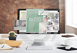 Blog Blogging Ideas Icons Graphic Concept