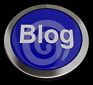 Blog Button In Blue For Blogger Or Blogging Website