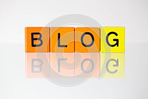 Blog - an inscription from children's blocks