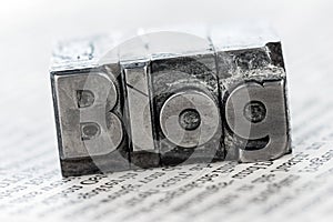 Blog in lead letters