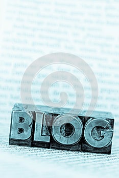 Blog in lead letters