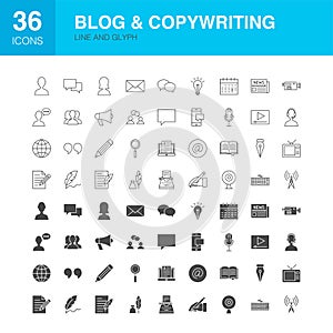 Blog Line Web Glyph Icons