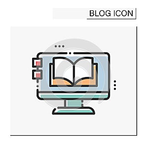 Blog magazine color icon