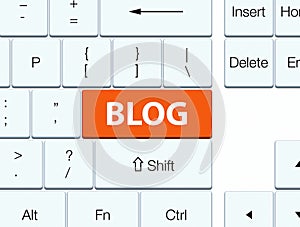 Blog orange keyboard button