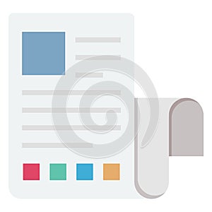 Blog page, blogging, Color Vector icon which can easily modify or edit