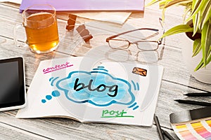 Blog Social Media Communication Content Concept
