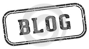 blog stamp. blog rectangular stamp on white background