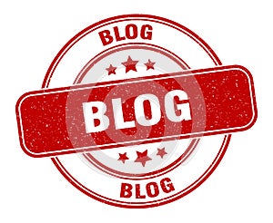 blog stamp. blog round grunge sign.