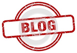 blog stamp. blog round grunge sign.
