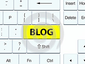 Blog yellow keyboard button