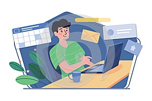 Blogger Doing Content Management