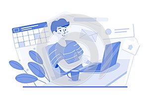 Blogger Doing Content Management