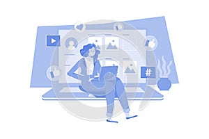 Blogger Doing Content Management