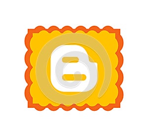 Blogger logo. Blogger is a blog publishing service. Communication app icon . Kharkiv, Ukraine - June , 2020
