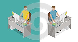 Blogger, programmer, developer, freelancer, gamer concept.