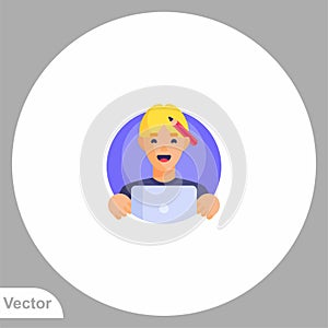 Blogger vector icon sign symbol