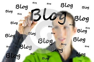 Blogger writing - Blog - on a virtual interface