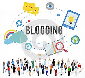 Blogging Blog Internet Media Networking Social Concept