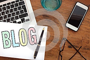 Blogging concept, blog online