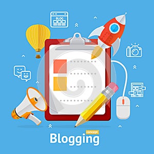 Blogging Concept. Vector