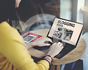 Blogging Ideas Content Connecting Vision Web Concept