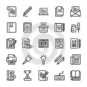 Copywriting Line Icons Pack