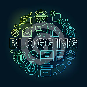 Blogging vector concept illustration