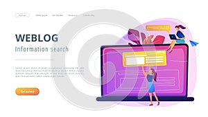 Bloging concept landing page.