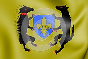 Blois coat of arms, France. 3D Illustration