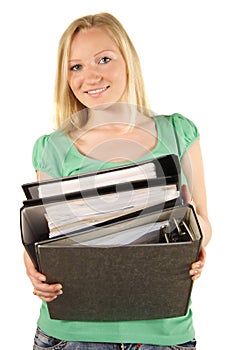 Blond Carrying Binders