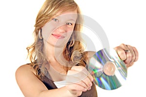 Blond with CD
