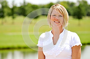 Blond Female Outdoor Portrait