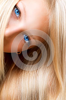 Blond Girl with Blue Eyes