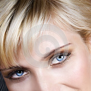 Blond hair blue eyes