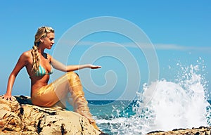 Blond mermaid