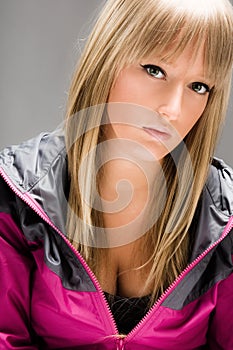 Blond teenage girl portrait