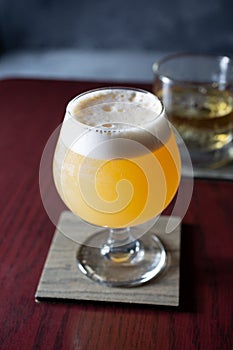 blonde beer glass