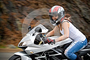 Blonde Biker Girl