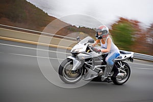 Blonde Biker Girl