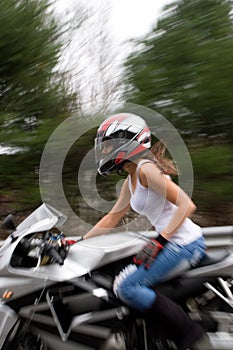 Blonde Biker Girl